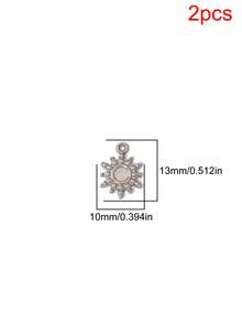 2pcs Stainless Steel Sun Pendant Findings 18K Gold Plated Fashion Turquoise Sun Charms For DIY Jewelry Making Accessories - Pendants - View 13