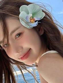 1件女款新款甜美蝴蝶蕾絲側邊髮夾髮飾 - 彩色 - 查看 5