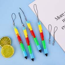 2pcs Creative Folding Ballpoint Pens, Candy Color Lanyard Folding Ballpoint Pens, Student Essential! Multifunctional Folding Climbing Signature Pens, Portable Student Prize Gift, Back To School Season Gift - A - View 7