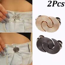 1Pc/2/3/4Pcs Jeans Waist Buckle, Universal Waist Adjuster For Skirts And Pants, Tool-Free Adjustable Buckle, Multiple Colors Available - Multicolor - View 26