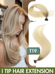 Luxury Pre-Bonded I-Tip Human Hair Extensions, Micro Ring Technology, 12"-24" Length, Natural Black Elegant Straight Hair, Suitable For All Hair Types And Skin Tones, Easy To Apply, Damage-Free Real Hair Extensions - Multicolor - View 49