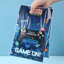 50 Stück Spielcontroller-Thema Party-Geschenktüten, zweifarbiges mechanisches Controller-Design, geeignet für Spielcontroller-Thema Party-Geschenktüten, Geburtstags-Party-Geschenktüten, Baby-Shower-Dekorationen, Party-Geschenke - Übersicht 1