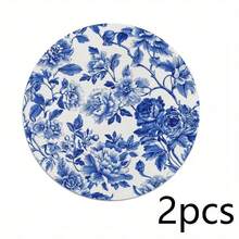 Multi-Size Available, Chinese Blue And White Peony Round Placemats In 2 Patterns. Wrinkle-Resistant, Machine Washable. Vintage Oriental Style Fit Daily Dinners, Tea Parties And Premium Gifts. - Multicolor - View 19