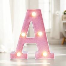 16cm 家居裝飾白色發光 A-Z LED 字母燈,電池供電,臥室裝飾字母夜燈,婚禮裝飾,生日派對裝飾,女孩房/兒童房裝飾字母燈,節日居家酒吧裝飾字母燈,字母燈 - 粉色 - 查看 15