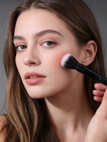 Blush Brush - Fluffy Synthetic Fibers, Even Coverage, Natural Blush Application - Black - View 7