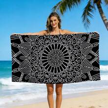 1pc Realistic 3D Dolphin Print Microfiber Beach Towel, Quick Dry Sand Resistant Super Absorbent Swimming Towel, Large Rectangle Beach Blanket For Summer Vacation Pool Travel Camping Bath Use - Multicolor - View 9