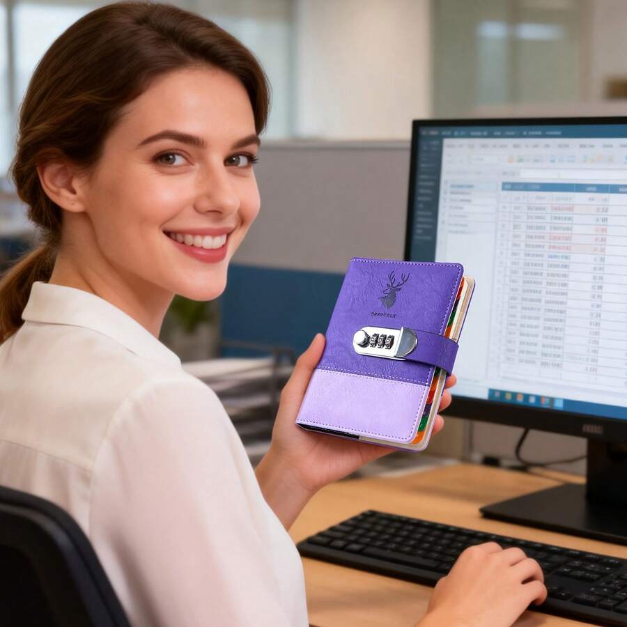 Secure Password Organizer, Password Book, Creative Password Book With Letter Tabs, Designed As A Lockable Personal Information Notebook, Including Diary And Password Management Functions, Office And School Supplies.