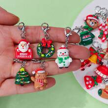 2pcs/Set 20pcs/10sets Juego de Llaveros de Resina Navideños Lindos con Tarjeta de Felicitación de Abrazo Navideño, Adecuado para Decoración, Regalo de Navidad, Regalo de Año Nuevo, Regalo de Fiesta, Regalo Navideño Familiar, Regalo de Fiesta Navideña, Accesorio Estacional, Regalo de Vacaciones, Diseño de Vacaciones, Encanto Juguetón, Material Duradero, Accesorio Ligero, Llavero Decorativo, Diseño de Pan de Jengibre, Regalo para Dar, Fiesta - Multicolor - Ver 5