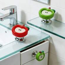 Cute Colorful Apple-Shaped Toilet Tank Button, Nail-Friendly Toilet Flush Switch, Universal Toilet Seat Lifter - Apple - View 1