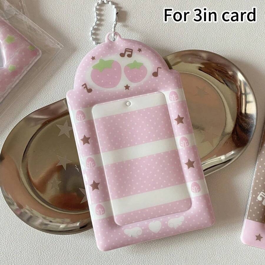Photocard Storage Album, 3-Inch Photo Album, Idol Merchandise, Keychain With Screen Protector, Small Card Collection Album. - Dark Grey - View 1