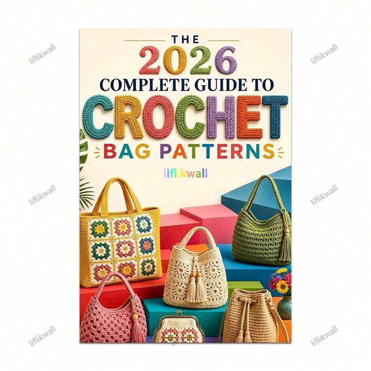 LIFLIKWALL 2D Flat Crochet Bag For Beginners: Complete Crochet Handbag Pattern Guide, Suitable For Beginners And Enthusiasts Who Want To Make Exquisite Handmade Bags, Simple And Stunning Crochet Bag, Gift For Crochet Lovers (Beginner Crochet Series) - A - View 6
