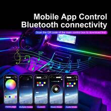 Symphony RGB 18 In 1 Atmosphere Lamp Kit Extendable Line Parts 20/35/75/110CM Light Strip Main/Sub Controller Storage Light Speaker - Star - View 7