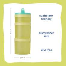 Whiskware Stackable Snack Containers For Kids And Toddlers, 3 Stackable Snack Cups For School And Travel, Teal/Yellow - ColorJ - 查看 2