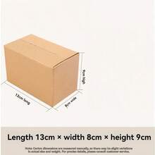 5/10/20個棕色瓦楞紙箱，尺寸13x8.5x7.5cm和17.5x11x9cm，適用於運輸、小企業包裝、情人節禮物和日常快遞 - 棕色 - 查看 5