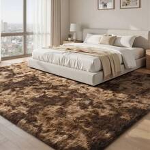 Sour Lemon Large Size Fluffy Rugs, Non-Slip Soft Shaggy Floor Carpet Mats & Rugs For Room Decor, Washable Nonslip Modern Area Rug, Modernstyle Antislip Decorative Carpets For Home Livingroom Bedroom Nursery, Big Rug, Large Rug, Home Decor - Tie-dye Coffee - View 11