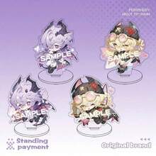 New Q-Version Double-Sided Printed Acrylic Standee Cute Cartoon Figure Desktop Office Decor, Ideal Birthday Gift And Collectible For Game And Anime Fans - Multicolor - View 2