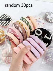 2/3/5/6/9/10/18/30pcs Multi-Specification Makeup Sponge Puffs, High-Density Material Soft And Non-Absorbent, Dry And Wet Use, Durable And Wear-Resistant, Rich Styles And Colors, Compact And Portable For Travel Storage, Soft Powder Puff, Suitable For Blending Face, Foundation, Concealer, Multi-Functional Dry And Wet Use, Unisex, Makeup - Multicolor - View 8