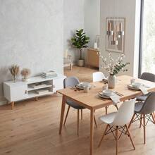 Miroytengo Television Stands & Entertainment Centers - White - Light Wood - View 7