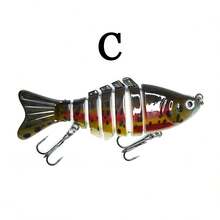 1pc/5pcs 10cm 14.5g Multi-Jointed Fish Lure, Freshwater And Saltwater Universal Realistic Sinking Minnow Hard Bait For Bass And Topmouth - A - View 5
