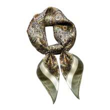 1pc Fashionable Retro Elegant Versatile Breathable Sun Protection Cashew Print Square Scarf - Multicolor - View 5