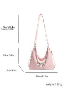 Large Capacity Korean Style Backpack New Crossbody Bag Fashion Versatile Commuter Shoulder Tote Bag - Pink - View 3