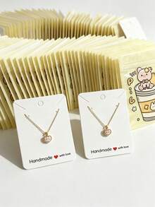 10/20/40pcs Earring Necklace Storage Cards Jewelry Earring Display Rack - White - View 2
