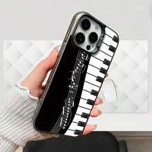 24h Shipping From DE/FR/ES | Black & White Piano Keys High-End Elegant UV Printed Case With Durable, Wear-Resistant, Camera Protection & Shockproof – Perfect Holiday Gift – Compatible With Apple  11/12/13/14/15/16/17 Pro Max/Plus/SE/Air – For Samsung Galaxy S21/S22/S23/S24/S25 Ultra &  13/14/15 Pro/Ultra - 圖片色1pcs - 查看 4