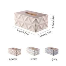 1pc Nordic Style Minimalist Tissue Box, Faux Wood Lid With Diamond Texture Design, Odorless Tissue Holder For Living Room And Bedroom Desktop, Wood Grain Tissue Box, Luxury Tissue Box, Living Room Desktop Storage Box, Home Napkin Holder, Geometric Embossed Tissue Box, Nordic Style Tissue Box, Coffee Table Decorative Tissue Box, Bedroom Desktop Tissue Box, Vintage Solid Wood Lid Tissue Box, Creative Desktop Storage - Diamond - View 11