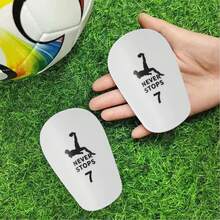 1 par de mini espinilleras de fútbol, diseño reforzado para una protección mejorada, almohadillas de espinilleras de fútbol duraderas para adolescentes y adultos, equipo de deportiva. - Nunca te detengas - Ver 2