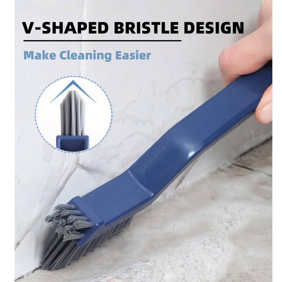 4pcs Hard Bristle Grout Brush, Suitable For Bathroom Shower Tile, Kitchen Crevice Cleaning
