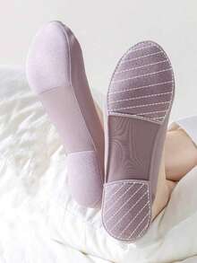 Women's Solid Color Invisible Boat Socks For Daily Wear, Suitable For High Heels - Multicolor - View 4