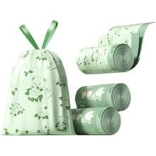 100pcs/1 Roll,Ordinary Kitchen Garbage Bags With Panda Patterns, Drawstring Tear-Resistant Garbage Bags, Suitable For Homes, Kitchens, Bathrooms Or Offices. School Supplies, Bookshelf Decorations, Office Desk Decorations, Office Supplies - Multicolor - View 3