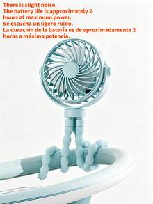 1pc Rechargeable Octopus Shaped Handheld Fan, Suitable For Home, Commute, Outdoor, Cycling, Adults & Kids, Portable Multi-Function With Tripod, Battery Capacity: 500mAh (Tripod Is Fragile, Please Do Not Twist Excessively) - Multicolor - View 17