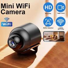 2 chiếc camera giám sát an ninh mini cho gia đình, camera giám sát WiFi không dây, có âm thanh, ghi hình video, phát hiện chuyển động, nhìn đêm, truy cập từ xa qua điện thoại, thiết kế di động, trang trí phong cách, hệ thống an ninh gia đình, phù hợp cho giám sát an ninh nhà/văn phòng, giám sát thú cưng - màu đen - Xem 3