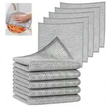 5/10/20/30/50/100pcs Iron Wire Sponge Cloths, Scratch-Free Metal Wire Dish Cleaning Cloths, Multi-Purpose Metal Wire D Dishcloth, Kitchen Accessories, Kitchen Cleaning Tools, Kitchen Items, Cleaning, Kitchen Towel - Square - View 12