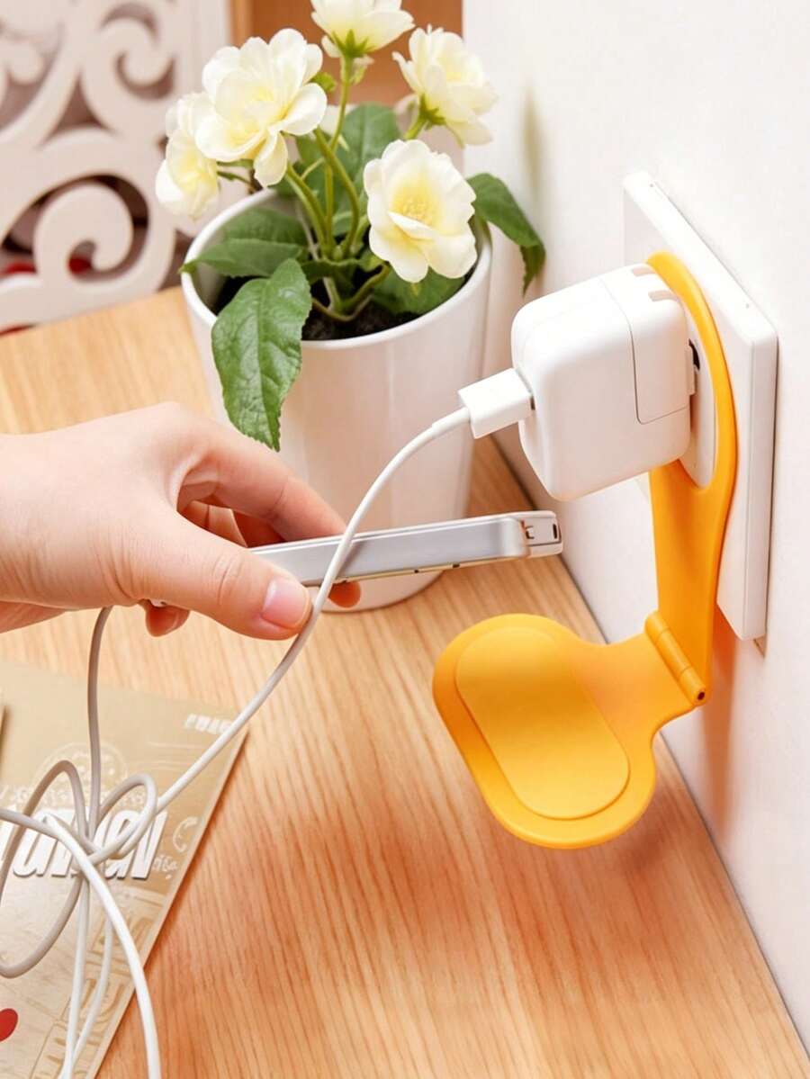 Creative And Cute Foldable Hanging Phone Charging Stand, Random Colors, Convenient And Portable, Creative Gift, Portable Phone Stand - Multicolor - View 1