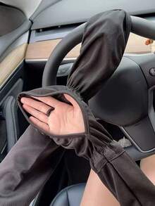 2pairs Women's Fashion Arm Warmers, Breathable Cooling Hand Coverage, Elastic Adjustable Semi-Wrap Design, Suitable For Daily Driving, Outdoor Activities - Multicolor - View 7