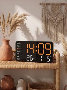 A Stylish And Elegant LED Digital Alarm Clock With Subtle Lighting. Features Include Temperature, Date, And Day Of The Week Display. Ideal For Home Decor And Desk Aesthetics. Powered By Both USB And 3*AAA Batteries (Not Included). - Upgraded Version - View 7