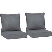 Outdoor Chair Cushions Set Of 4, Fade Resistant, 24 X 24 In Deep Seat, Patio Cushions For Chair, Sofa, And Outdoor Furniture, Navy Blue - Navy Blue - View 11