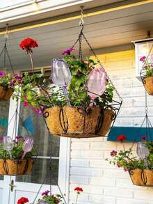 1/5/10 piezas Globos de autorriego con forma de tulipán, con diseño de boca estrecha para prolongar el tiempo de goteo, adecuados para plantas en macetas de interior y exterior, cestas colgantes, herramientas de jardinería y accesorios para el cuidado del césped, globos de riego para plantas, artículos esenciales para el jardín exterior - Multicolor - Ver 7