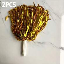 1pc Cheerleading Spirit Plastic Pom Pom With Handle, Team Party Dance Pom Pom, Cheerleading Pom Pom, Cheerleading Supplies - Multicolor - View 13
