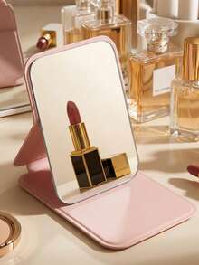 Espejo de maquillaje plegable con soporte para mujeres, espejo de retoque de maquillaje, accesorio esencial para playa, viajes, hogar, exteriores y regreso a la escuela - Multicolor - Ver 11