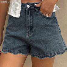 xuehuamaoyi02  Shorts vaqueros sueltos y casuales para mujer, estilo de vacaciones de verano - Blanco - Ver 5