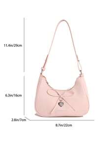 New Bowknot Handbag For Women, Fashionable Versatile Shoulder Underarm Bag - Pink - View 2