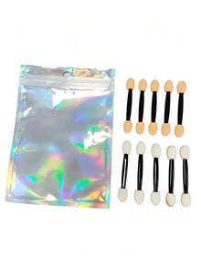 Fake Nail Storage Bag, Hollow Holographic Nail Storage Bag, Nail Sticker Packaging, Nail Decoration Storage, Jewelry Storage Box, Nail Tip Packaging Bag With 1 Roll Transparent Tape And 1 Display Card, Multi-Functional Storage Bag, Nail Powder Storage, Glitter Powder Storage, Nail Art Tools, Nail Sticker Packaging Bag Suitable For Holographic Nail Stickers, Fake Nail Storage And Organization Bag, Nail Art Supplies - Multicolor - View 14