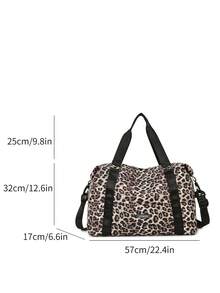 New Fashionable Travel Bag With Jacquard Pattern, Minimalist Niche Design, Stylish And Popular, Suitable For Short Trips, Fitness, With Spliced Color Blocks, Large Capacity, Versatile - Brown - View 11