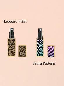 5ml Leopard Print Texture Square Perfume Refillable Bottle, Portable Refillable Perfume Spray Bottle, Leopard Print Mini Travel Spray Bottle, Perfume Storage Bottle, Summer Refillable Bottle, Refillable Bottle, Easy To Carry, Travel Essential, Gift For Friends And Family - Multicolor - View 21