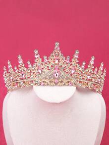 4pcs Women's Wedding & Event Bridal Headpiece Fashion Jewelry Set, Vintage Style Crown Headpiece, Prom Accessories, Prom Jewelry, Goddess Crown, Princess Crown - Multicolor - View 7