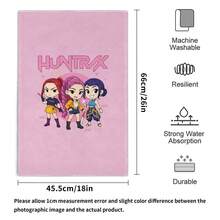 Miniso Huntrix Mira, Rumi & Zoey 毛巾，Q版角色印花柔軟純棉毛巾，提供1入、2入、3入、4入、5入、6入裝，適合浴室與居家使用 - 顏色 - 查看 9