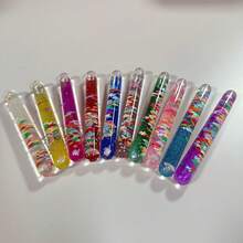 1/2/4/6pcs Of Liquid Quick Sand Rotating Rods, Rotate With Fingers, Relieve Stress, Portable And Fun, Desktop Countdown, Stress Relief Toy, Fingertip Toy Essential Gift For Daily Office And Entertainment, Birthday And Valentine's Day Gift - Multicolor - View 8